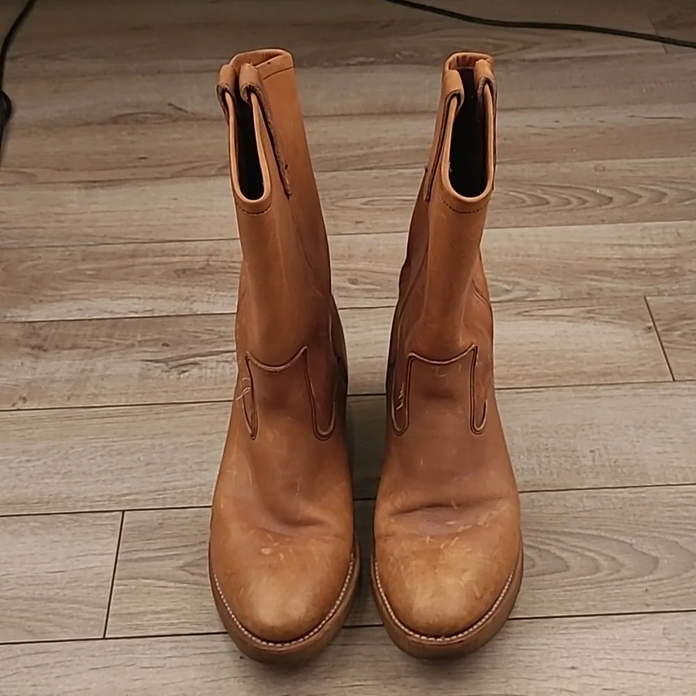 WOLVERINE Tan Brown Good Year Oil Chemigum Leather Western Boots Sz 11 B VTG‎
